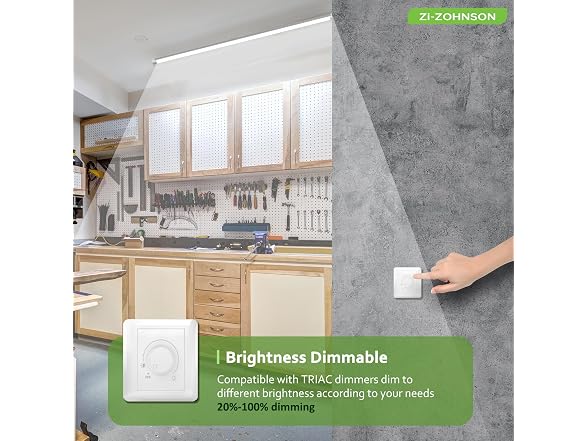 Zi-ZOHNSON Dimmable LED Shop Lights 4FT