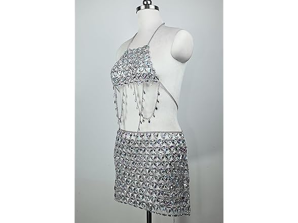 Connie Silver Crystal Body Chain