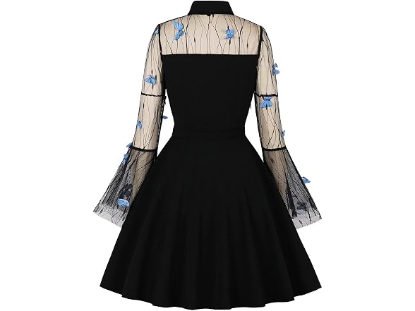 Wellwits Women (XL) Embroidery Mesh Bell Dress