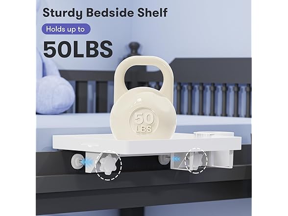 AUZONIMICS Bedside Shelf w/Cup Holder