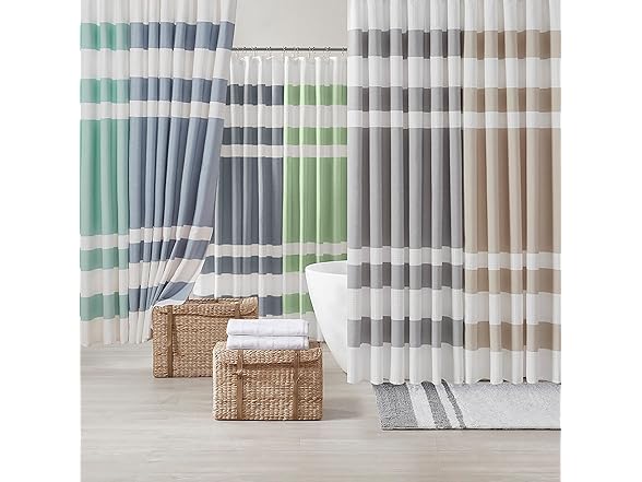 Madison Park Spa Waffle Weave Stall Shower Curtain