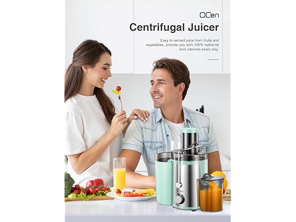 Qcen 800W Centrifugal Juicer Aqua