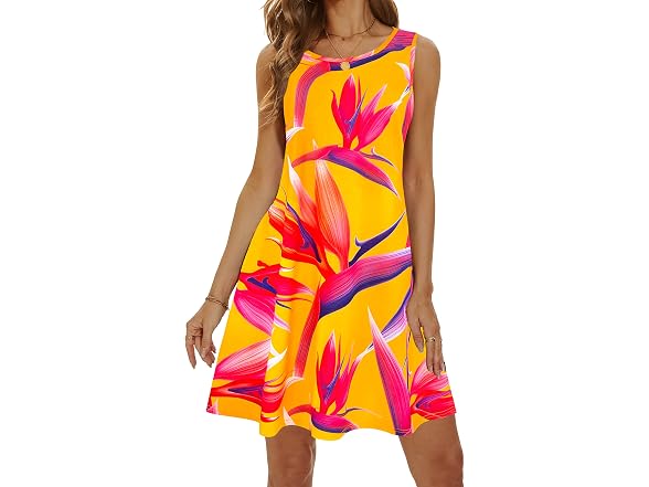 Moskill Women (S) Summer Dresses Casual Ups Dress