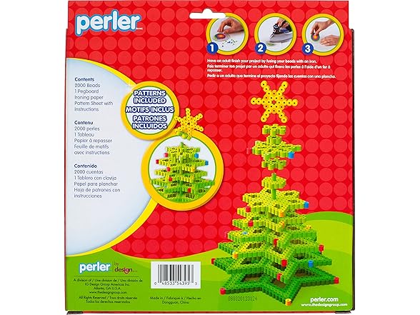 Perler Perler 3D Christmas Tree Fuse Bead Craft Kit, 8.75