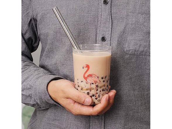 8 Pack Reusable Boba Straw Set