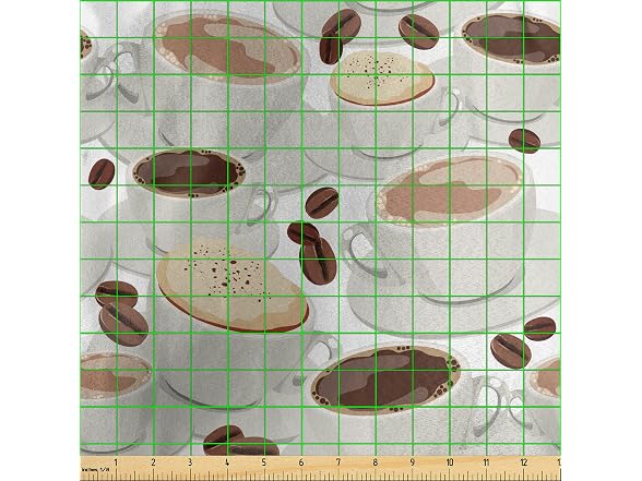 Lunarable Coffee Fabric by The Yard