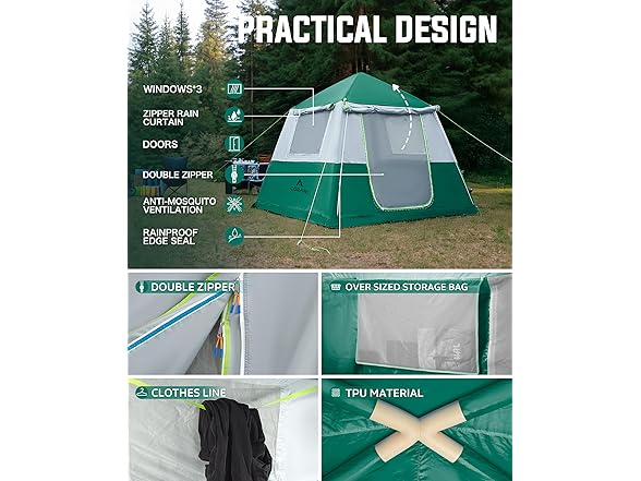 Corani 14.1'x6.5'x9' Inflatable Tent - Nomad Green