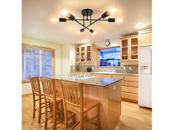 Bosceos 6-Light Industrial Ceiling Light