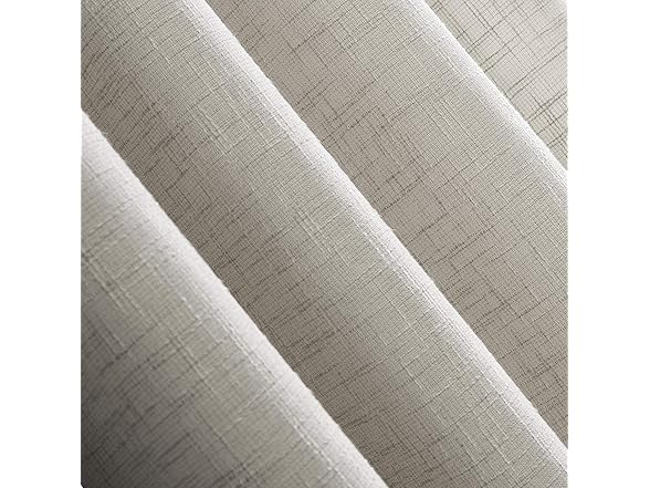 Wallis Linen Blend Ivory Curtain 52 x96"