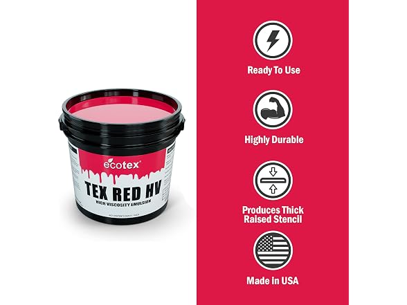 Ecotex Tex Red HV Emulsion (Quart 32oz.) - Gallery 3