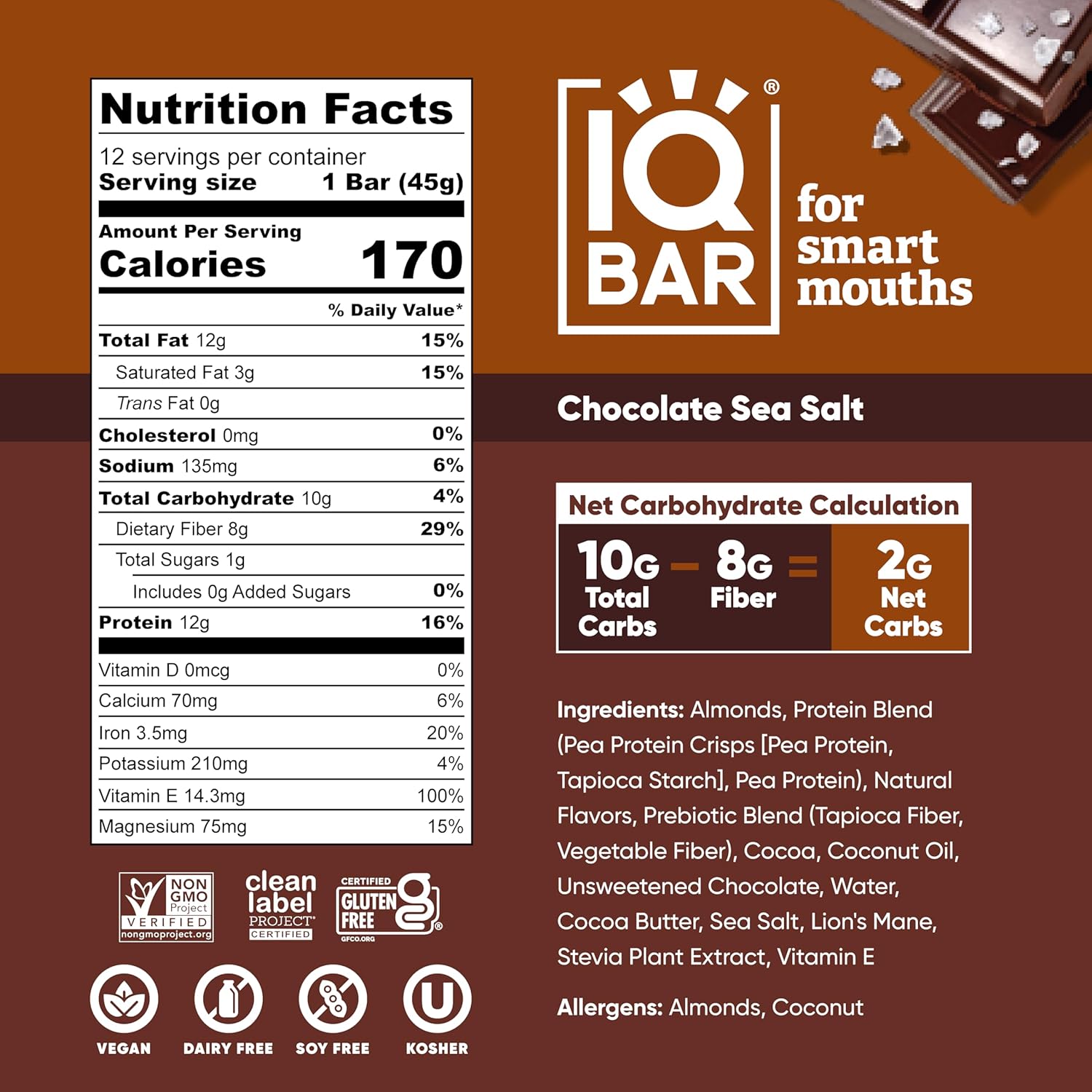 24CT IQBAR Clean Plant Protein Bars- Your Choice - Gallery 22