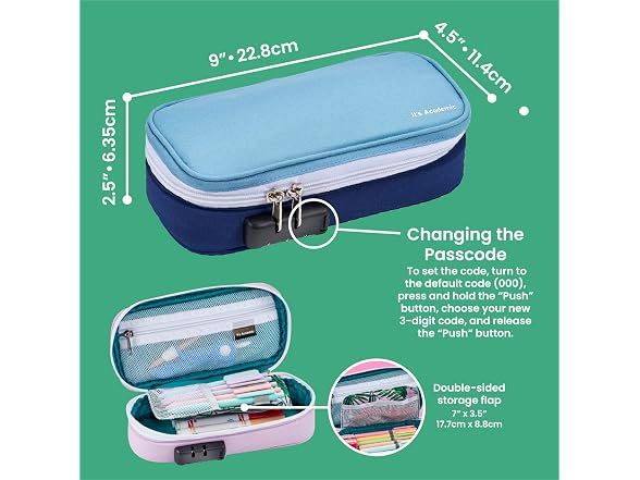 It's Academic Locking Pencil Case