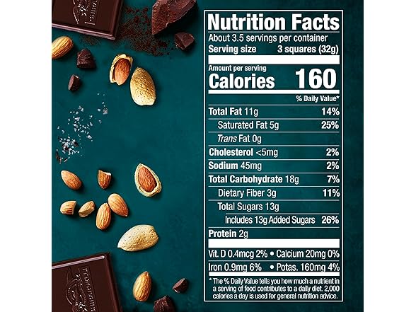 Ghirardelli Dark Sea Salt Almond Squares