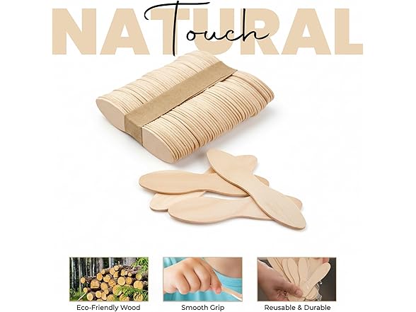 2.75" Wood Ice Cream Spoons 200ct