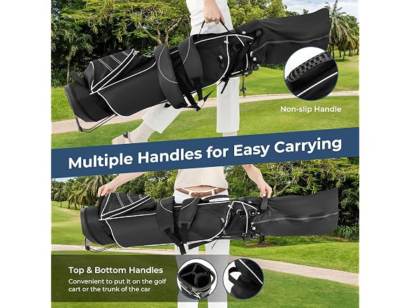 OFFICEJOY Golf Stand Bag, Portable Golf Clubs Bag