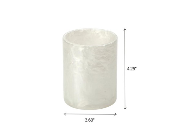 J&V Textiles 7 Pc Resin Bathroom Accessories Set IVORY