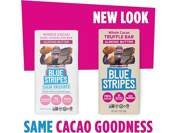 Blue Stripes Almond Butter Cacao Bars 2.