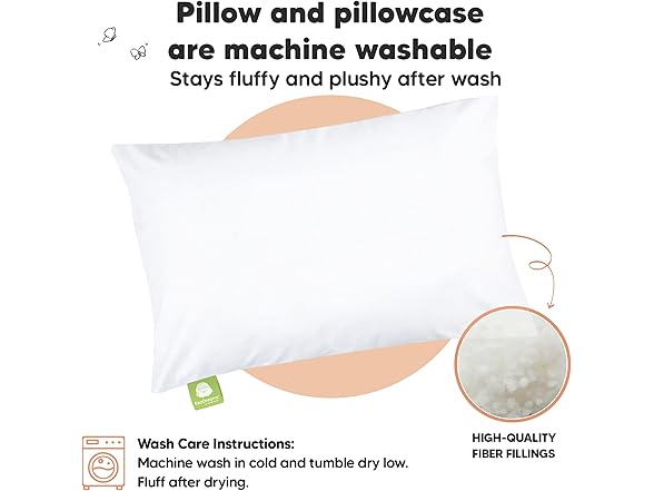 KeaBabies Toddler Pillow with Pillowcase