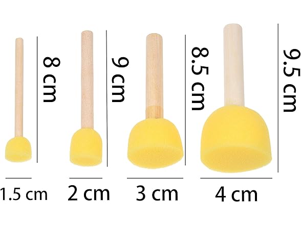 Kare & Kind 30 pcs Round Sponges Brush 