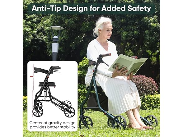 Foldable Rollator Walkers with Seat