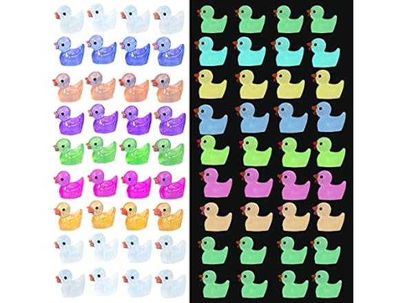 AWAWEELON 100 Pcs Luminous Tiny Ducks