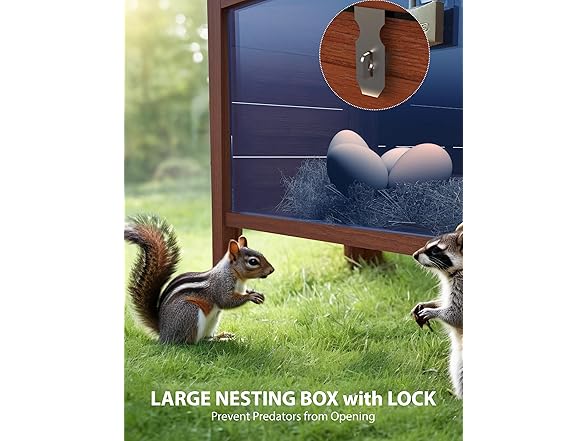 Hipicute Wooden Poultry Cage for 3-5 Chickens, Red