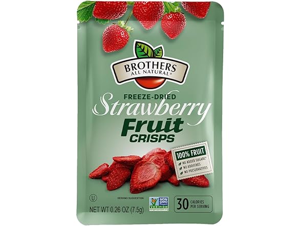 24Pk Brothers All Natural Freeze Dried Fruit, Strawberry