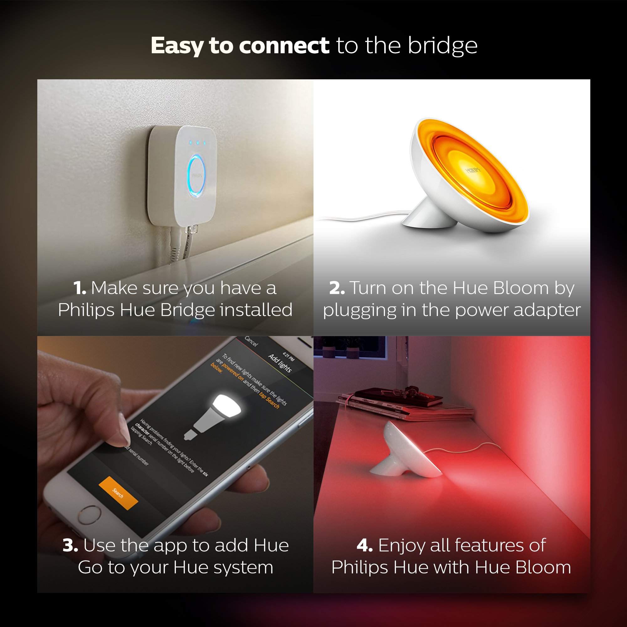 Philips Hue Bloom White/Color Smart Lamp - Gallery 29