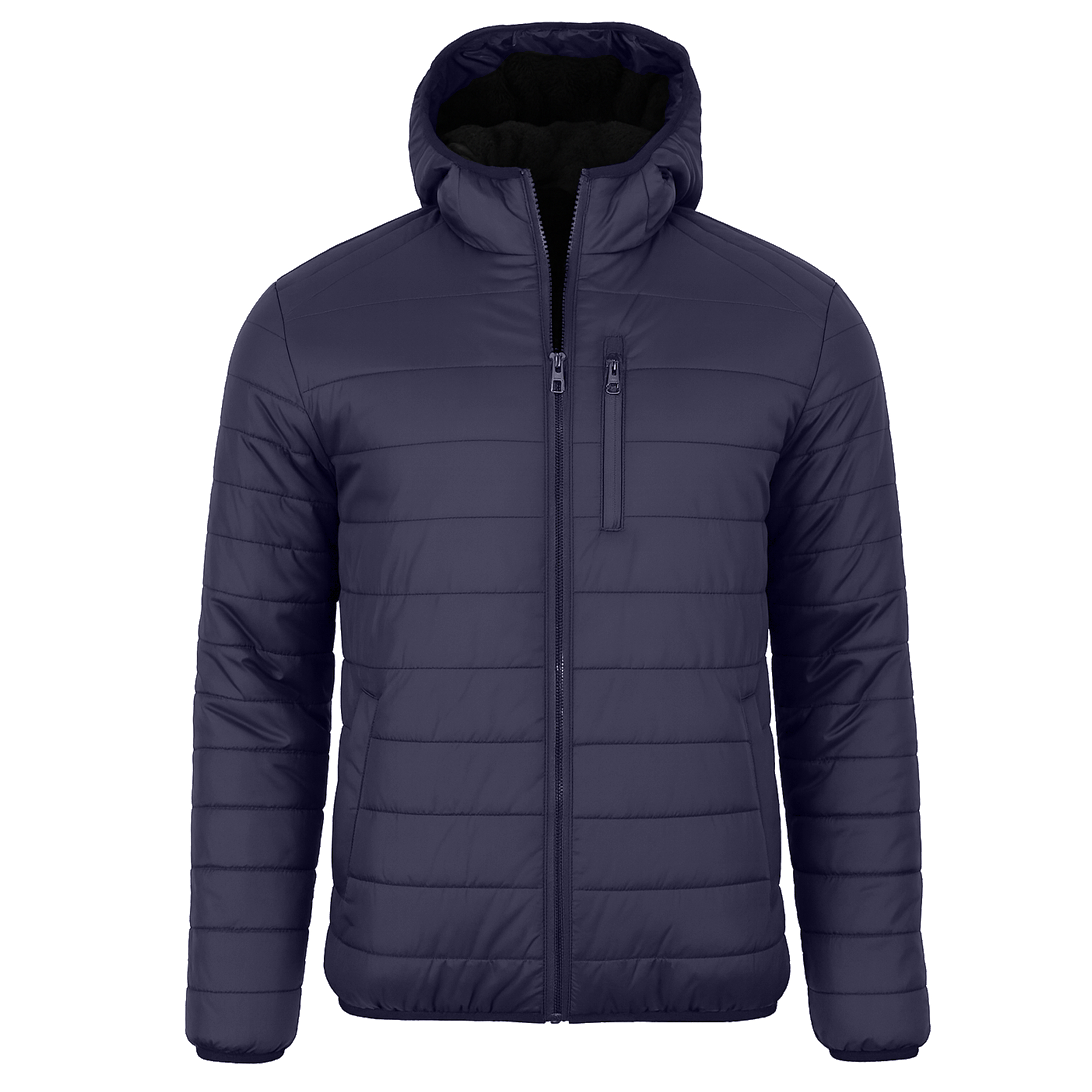 Mens Sherpa Fleece-Lined Hooded Puffer Jacket - Gallery 26