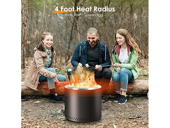 Red Mountain Valley 19'' Portable Wood Burning Smokeless Fire Pit