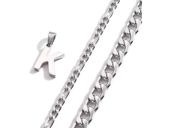 Layered R Letter Pendant Necklace