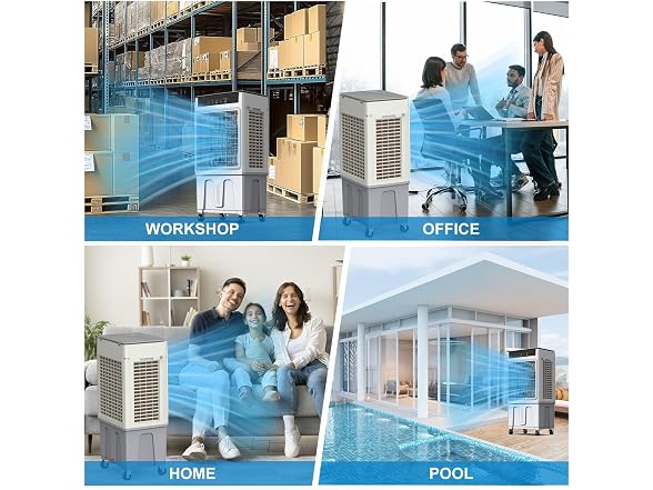 Slkdrft Windowless Swamp Cooler, 3 in 1 Evaporat
