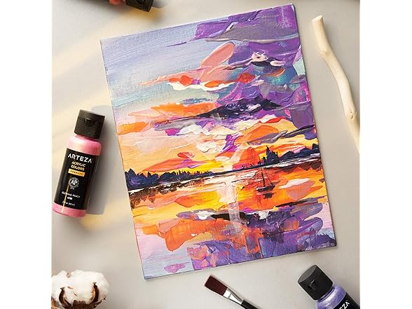 ARTEZA Iridescent Acrylic Paint Set
