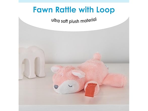 Carter's Fawn Plush Rattle w/Loop Teether