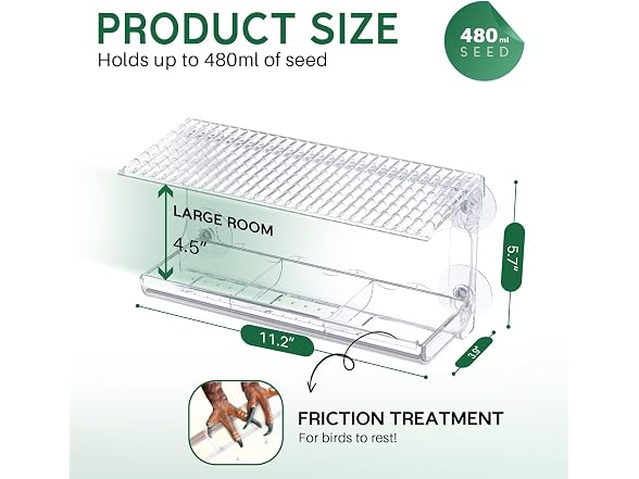 Clear Window Bird Feeder