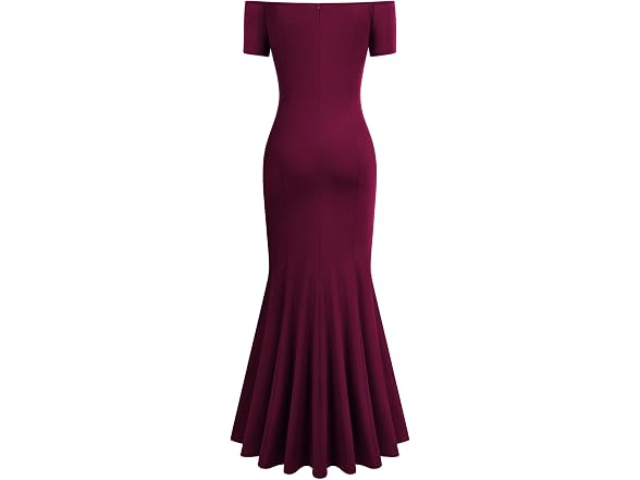 Aisize Women (M) Elegant Off Shoulder Ruffle Dress