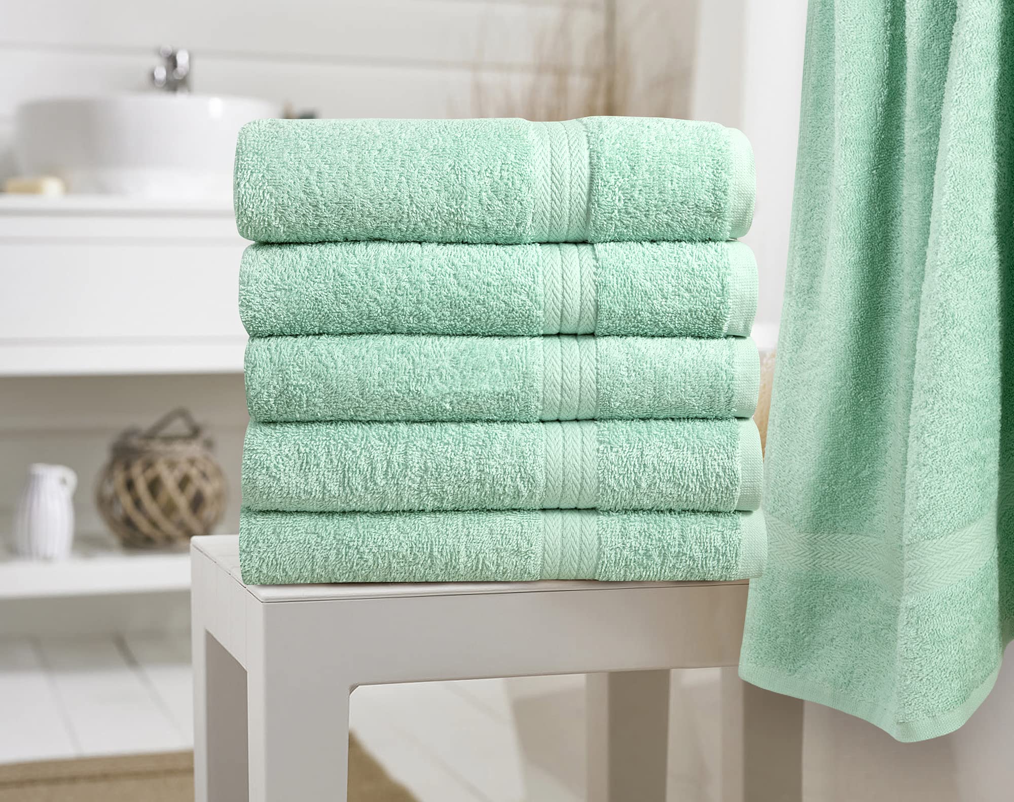 6pk 100% Cotton Bath Towel Set - Gallery 20