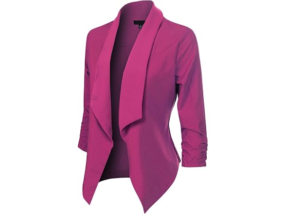 MixMatchy Women (L) Casual Work Solid Open Jacket
