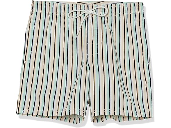 Amazon  Essentials 6" Drawstring Short Green Stripe XS