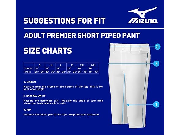 Mizuno Premier Short Piped Pants