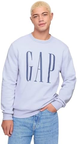 GAP mens Logo Fleece Crew Sweatshirt