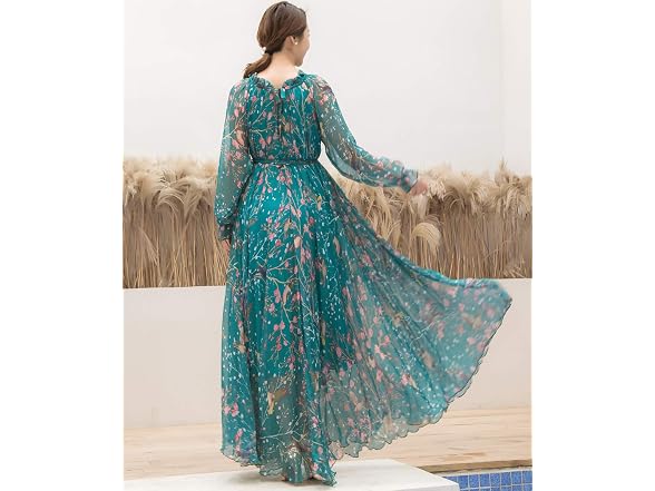 MedeShe Women (XL) Long Sleeve Holiday Maxi Dress