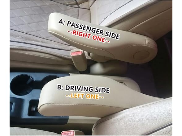 Aramox Car Armrest Cover Car Seat Armrest (Beige)