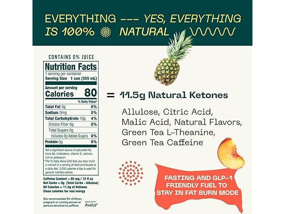 12PK KEY Ketone Energy Drink - Sugar Free