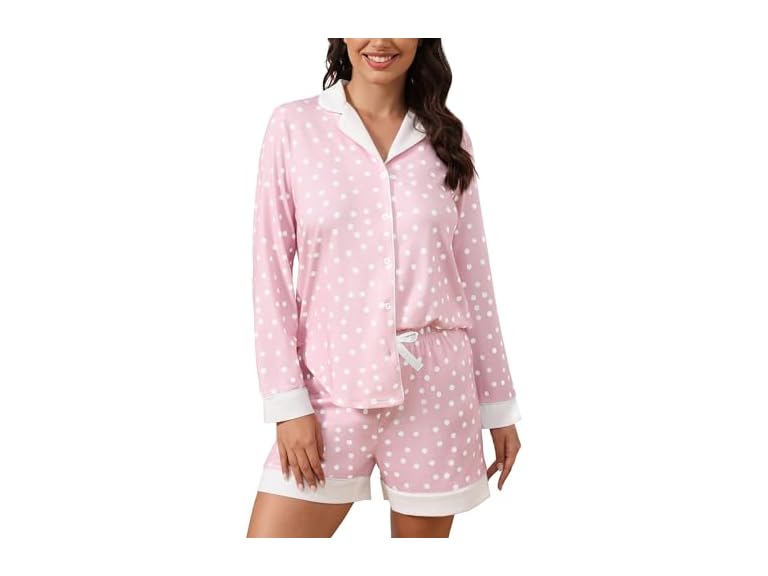 Fkeep Women Button Down Pajamas Sets Satin Sets - Gallery 18