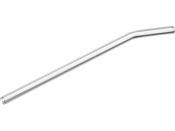 Restaurantware Clear Bent Glass Straw, 0.3 In, 10 Pack