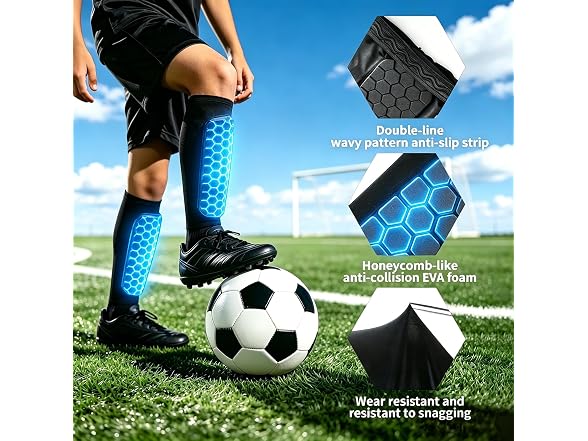 Iertoumt Soccer Shin Guards Kids 2-Pair