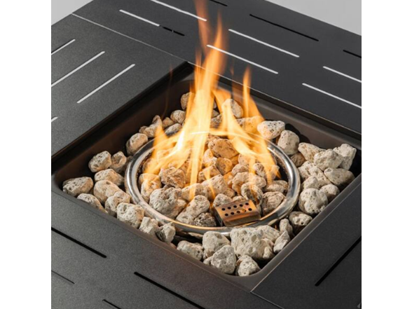 Mondawe Black Steel Propane Fire Table