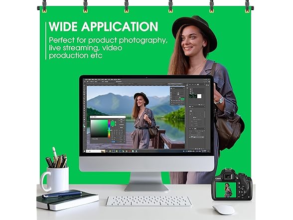 Coliflor Green Screen Backdrop with Stand