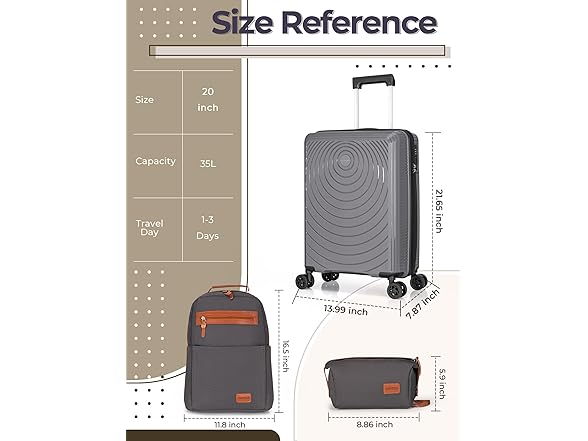 CONCEPTEN Luggage Set
